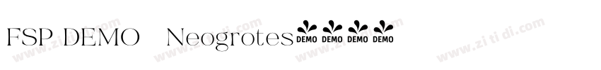 FSP DEMO   Neogrotes字体转换